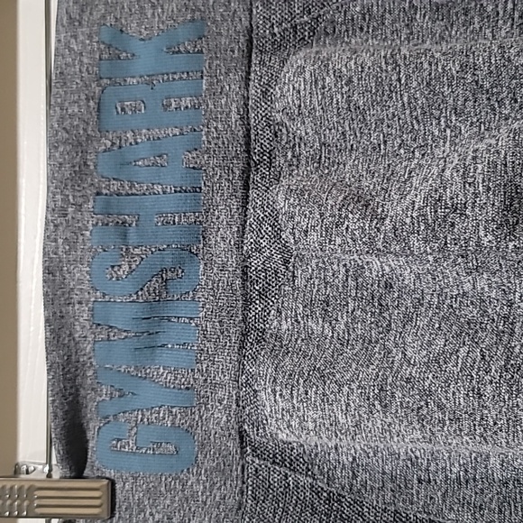 Gymshark Women's Flex High Waisted Charcoal and Teal Logo Leggings, Size Small - Picture 5 of 9